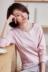 Mùa xuân và mùa hè kích thước lớn đồ ngủ lỏng áo sơ mi nữ đơn mảnh mảnh cotton dài tay áo nhà điều hòa không khí dịch vụ phù hợp tháng - Pyjama bộ pyjama nam Pyjama