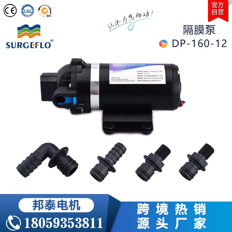 DP-160 High Pressure Diagram Pump DC12V 24V Water Pump Spray Pump Horizontal Self Pump