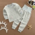 Baby Qiuyi Qiuku Set Cotton Đồ lót cho bé trai Bé bảo vệ eo cao Cô gái bụng mùa xuân và mùa thu bé trai - Quần áo lót