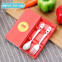 Вилка ложка красной коробки