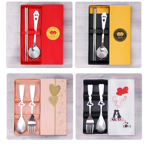 Портативные палочки для еды, ложка, комплект, посуда для взрослых, вилка из нержавеющей стали, 3 предмета