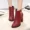 Đặc biệt hàng ngày Giày cưới nữ đỏ mùa đông trẻ em thời trang Martin ủng thủy triều dày với giày cao gót ngắn boot cao gót