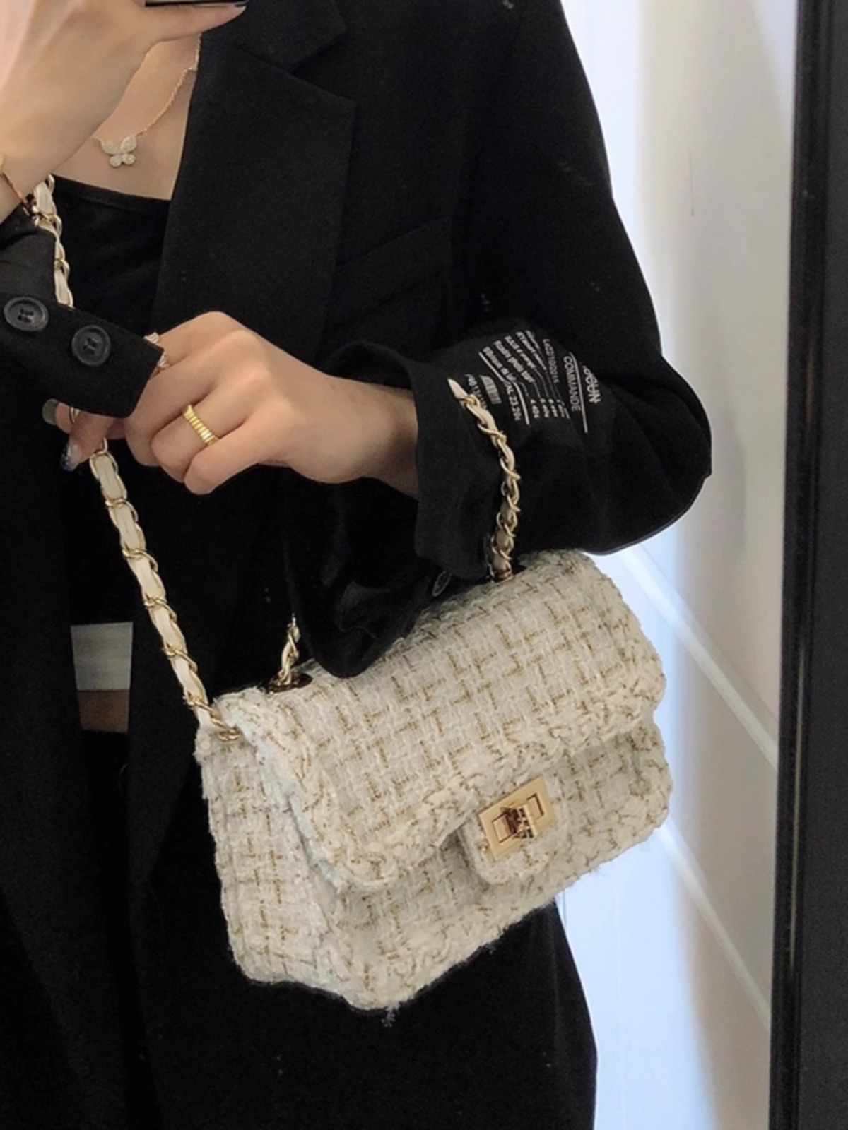 Herbst/Winter Neue frauen Unterarm Kleine Duftenden Wind Stoff Hohe Qualität Einzelnen Schulter Umhängetasche Kette_voghion.com