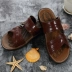 Đàn ông trung niên đi làm và giải trí đôi dép nam sử dụng dép chống trượt nhà lười mùa thu giày thủy triều mùa hè