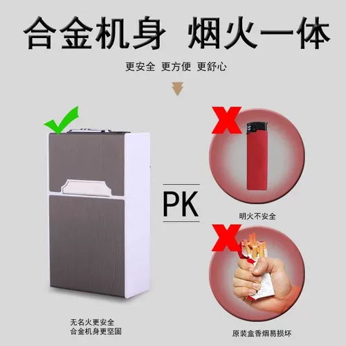 Портсигар, креативная ветрозащитная портативная зажигалка с зарядкой, делается под заказ