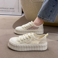 Летняя белая обувь, тонкие дышащие кроссовки на платформе для отдыха, коллекция 2023