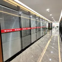 Гуандун, Гонконг, Макао и новые виды офисного стеклянного перегородка Стена двойной глины интерьера интерьера.