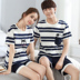 2 bộ của giá vài bộ đồ ngủ mùa hè cotton ngắn tay nightdress set Hàn Quốc người đàn ông dễ thương của phụ nữ nhà mùa hè dịch vụ bộ đồ the thao nữ hàng hiệu Cặp đôi