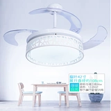Круглый невидимый светодиодный вентилятор для гостиной для спальни, современная люстра, светильник