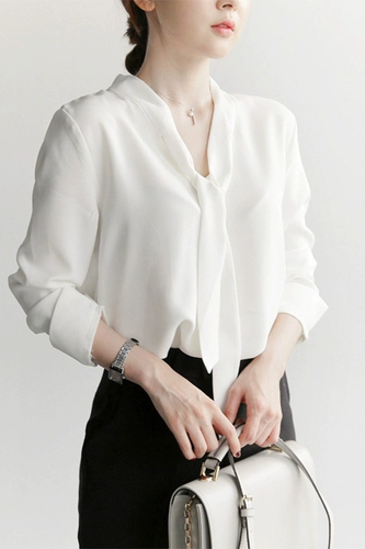 Шелковистая рубашка, весенний сексуальный элитный лонгслив