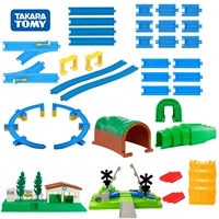 Takara tomy, электрический поезд с рельсами с аксессуарами, игрушка