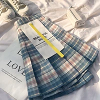 Летняя мини-юбка, студенческая юбка в складку, штаны, высокая талия, А-силуэт, 2020