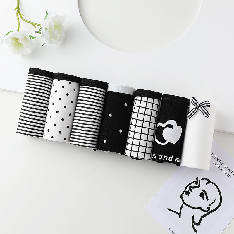 214213 # & 7-Pack & Cotton Girls-334underpants female summer ma'am Cotton girl pure cotton girl student solar system Big size No trace student Korean version lovely Sweet