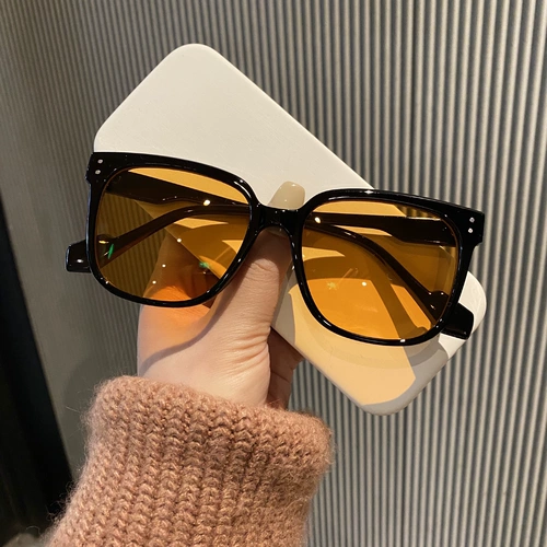 Южная Корея Черри Коко солнцезащитные очки мужчины Старшие чай желтые вогнутые солнцезащитные очки