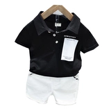 Летняя летняя одежда, детская спортивная однотонная футболка polo, 2020, короткий рукав