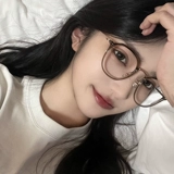 Холодные чайные пигментные очки рамы женская близорукая близость может быть доступна большая круглая рама, большая поверхность, тонкое круглое лицо, лицо, маленькая стойка для глаз