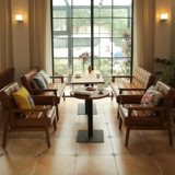 Простая повседневная карта сиденье для чая для чая для чая в магазине прием офис