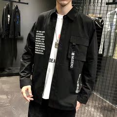 New spring and autumn day style tooling shirt men's oversized loose fashion brand hip hop Multi Pocket Shirt pure cotton
