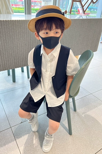 Костюм мальчика цветочника, классический костюм, летний детский жилет для отдыха, платье, детский подиумный костюм, в корейском стиле