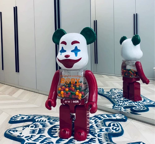 Bearbrick Toys несут мою первую детскую красную клоунную модель 400%приливная игра Blockbone Bear