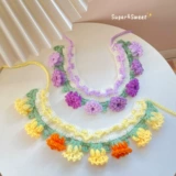 Брендовый трикотажный шарф, слюнявчик, нагрудник, милый аксессуар, чокер