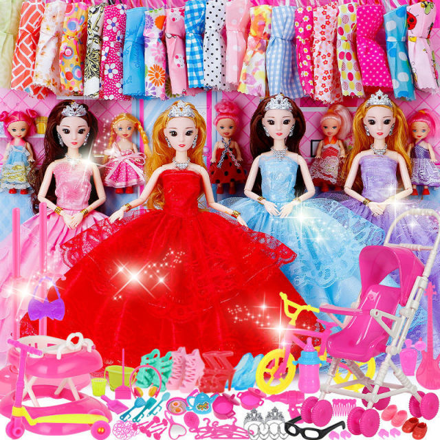 芭比娃娃套装公主儿童婚纱玩具女孩生日礼物