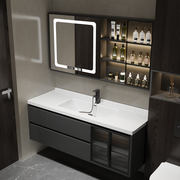Tủ phòng tắm đơn giản hiện đại kết hợp gốm sứ nhà vệ sinh bàn rửa tích hợp, rửa mặt, sang trọng ánh sáng, rửa quần áo chậu chậu rửa âm bàn đá vòi nước bồn rửa mặt