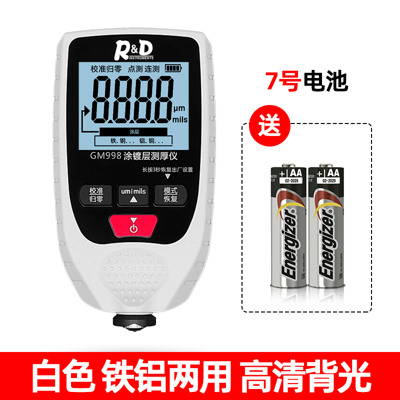 WhiteGM998 coating Thickness gauge high-precision Lacquer finish thickness measure used car paint Detector automobile Paint film tester