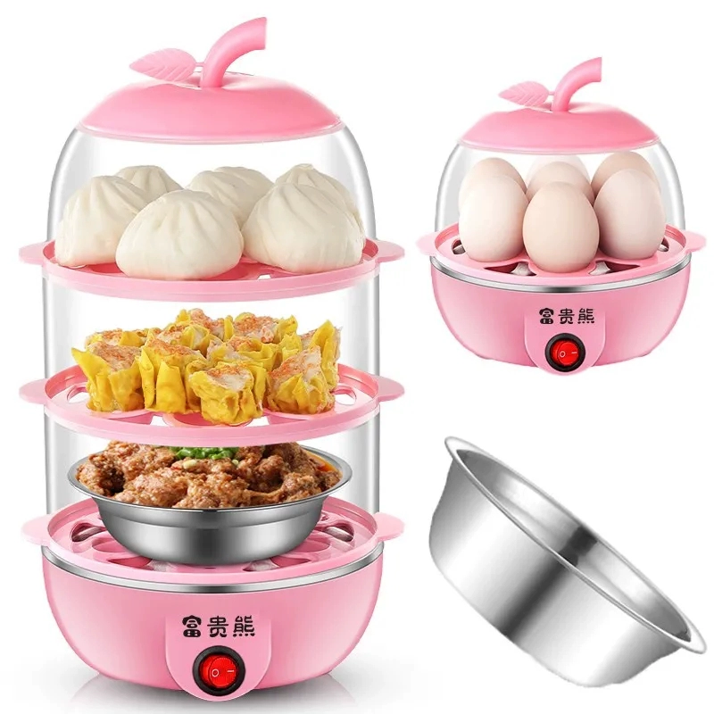 [Bữa sáng cho bé] Tủ hấp trứng gia đình, tủ hấp trứng đa năng, máy hấp trứng mini hấp trứng tự động ngắt điện - Nồi trứng