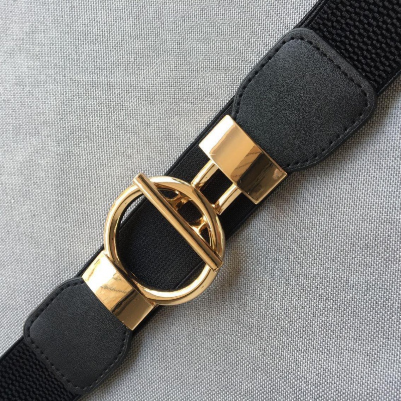 Single Ring Yf018 BlackLose money impulse Loose and tight belt Women Tightness elastic force Width Waistband female Dress Fine black belt