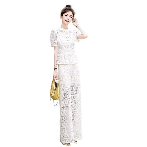 Летний комплект, кружевные штаны, китайский стиль, изысканный стиль