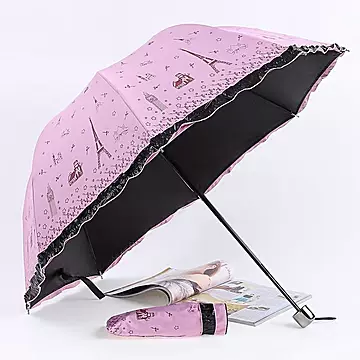 雨伞黑胶防晒遮阳晴雨伞男女防紫外线折叠太