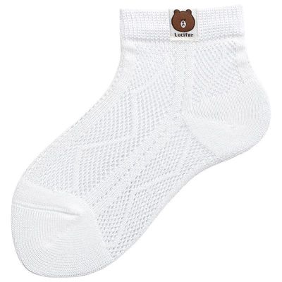 儿童袜子春夏季超薄款纯棉冰丝夏天透气网眼宝宝短袜男童女童船袜