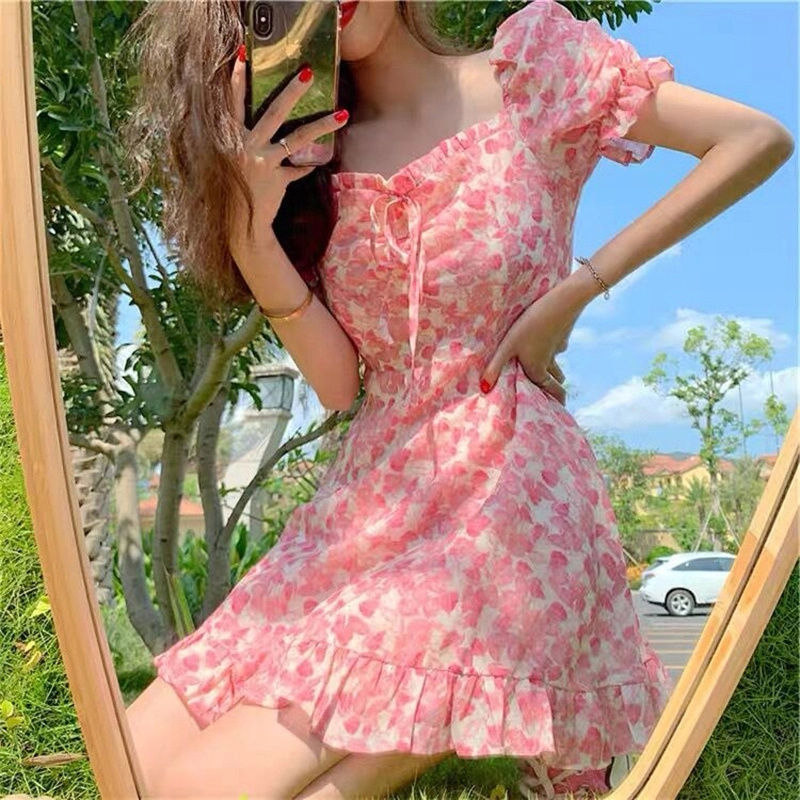 Pinkza Broken flower first love system Hepburn Whitening temperament Small Appointment Xiaoxia
