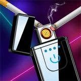 Перезаряжаемая ветрозащитная прочная высококачественная индукционная бесшумная зажигалка с зарядкой, китайский гороскоп