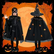 Phong cách Halloween trọn bộ mùa xuân và mùa thu mỏng dễ thương cosplay trẻ em trình diễn trang phục Áo choàng phù thủy bộ