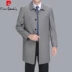 áo khoác blazer nam Áo gió nam Pierre Cardin mùa thu đông dài quá đầu gối áo khoác dành cho ông bố công sở mặc thường ngày ở độ tuổi trung niên và trung niên áo khoác mỏng Áo khoác