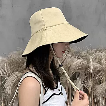 渔夫帽女夏季韩版潮日系双面遮脸防紫外线帽