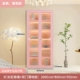 Розовый Чангун Стекло 80 широкий книжный шкаф