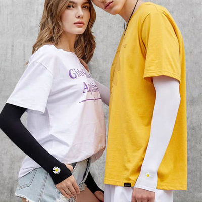 小雏菊冰袖女防紫外线冰丝防晒袖套男手臂套冰袖防晒女学生韩版夏