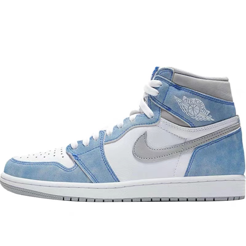 Aj1 Wash BlueAirJordan AJ1 Gao Bang quality goods Nike Men's Shoes Wash blue Soot Obsidian Joe Women's Shoes Mint Green