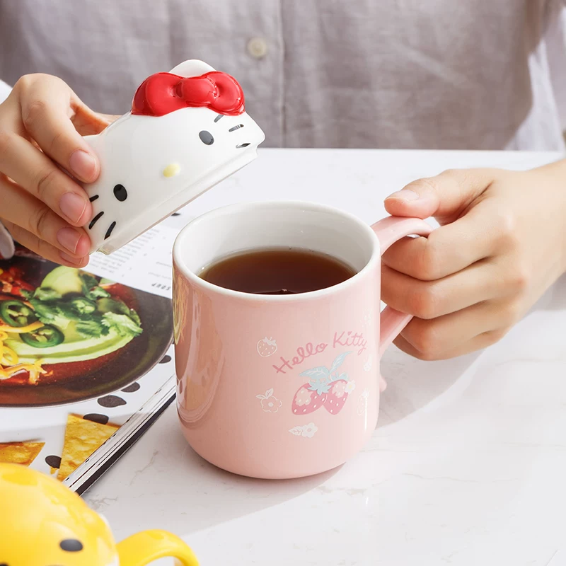 Hellokitty с керамической чашкой в форме чехла милый Sanrio водяная чашка