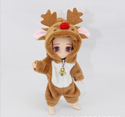 taobao agent OB11 baby jacket GSC Body9 mollybjd suitable wearing cute Christmas elk home clothes