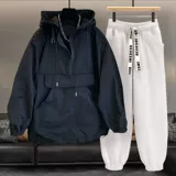 Куртка, трендовый комплект, дизайнерский плащ, коллекция 2023, в корейском стиле