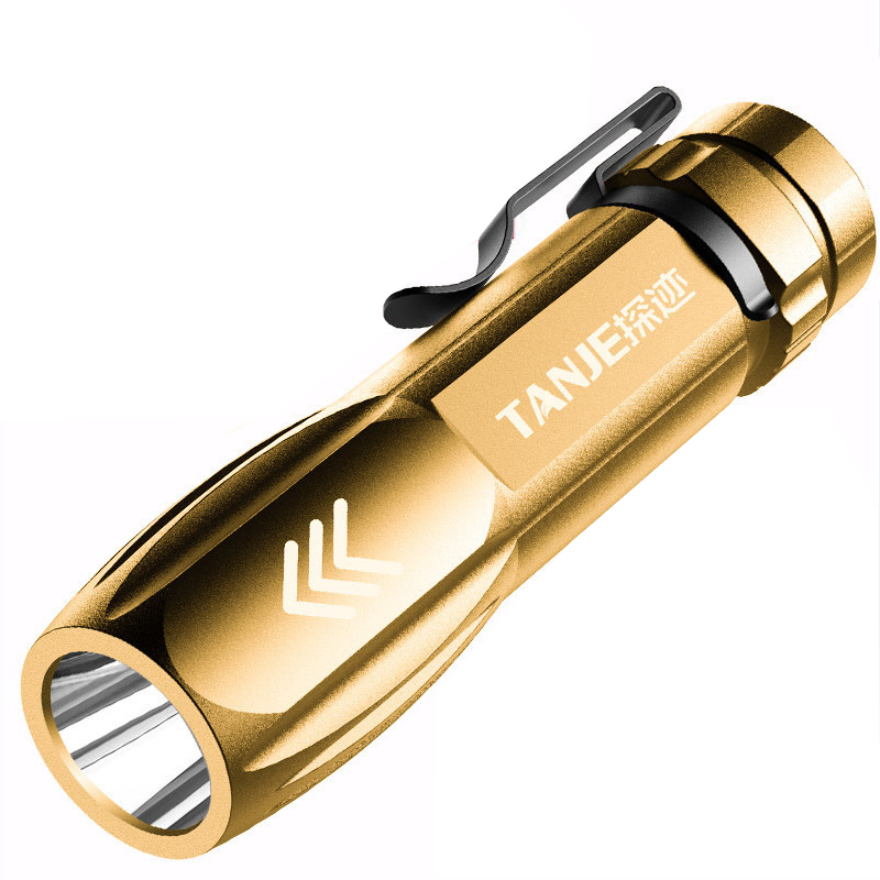 led铝合金超亮强光手电筒usb可充电户外照明远射迷你耐用灯