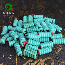 DIY аксессуары 湖北绿松石隔片散珠手串圆珠高瓷玉化佛珠隔珠配珠项链手链配饰女