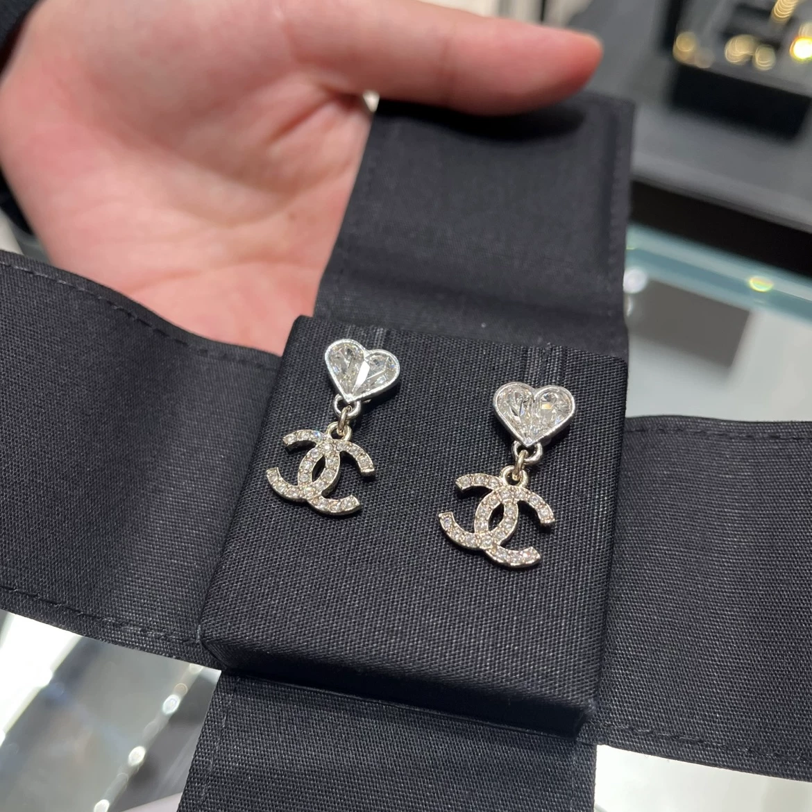 Классические серьги Chanel, бриллиант в форме банта, аксессуар с жемчужиной, подвеска