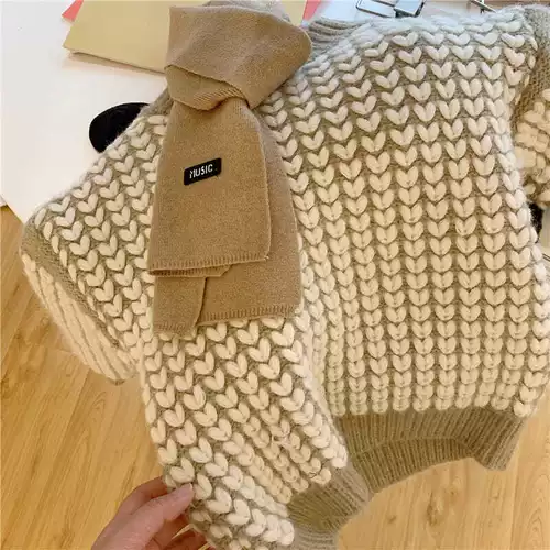 Удерживающий тепло детский свитер для мальчиков для девочек, коллекция 2021, в западном стиле, увеличенная толщина, детская одежда