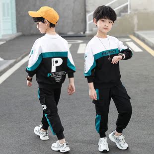 男童春装儿童套新款男孩卫衣运动两件套韩版