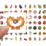 Друзья счастливого кота в Интернете, банан, корм для кошек, наклейки для кошек-призраков, кошек, котят, 69 штук